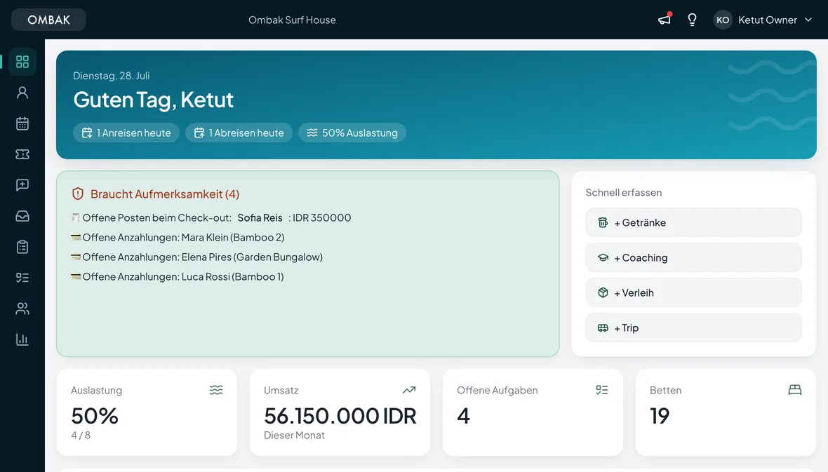 tendto Dashboard